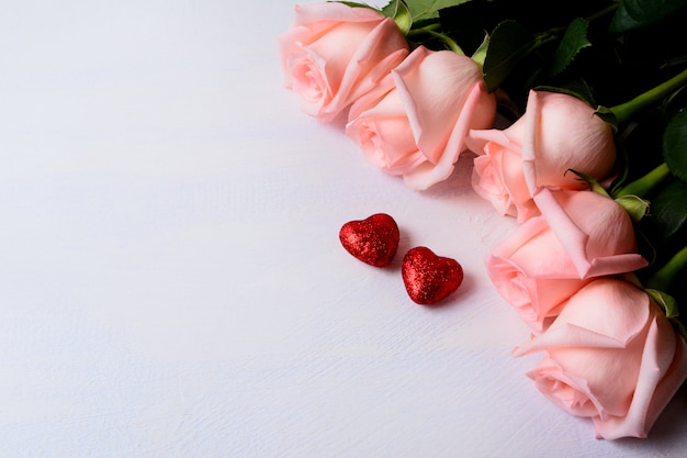 St. Valentine groet met roze roze vijf