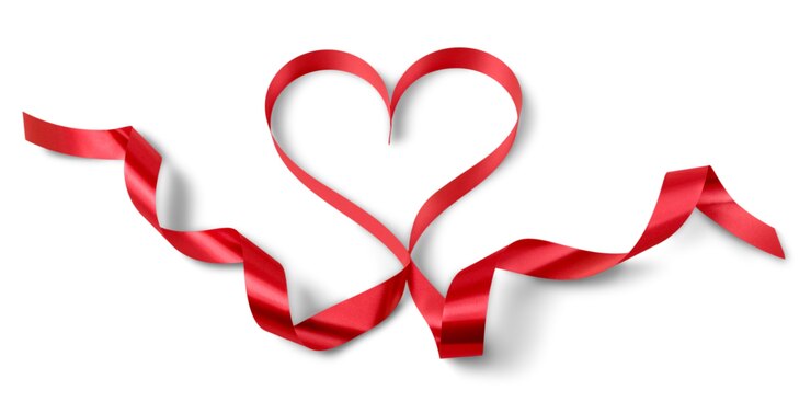 Photo st. valentine's day, heart from a ribbon