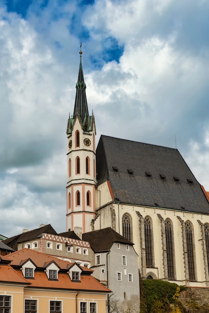 St Vitus kerk, beroemde historisch gebouw in Cesky Krumlov, Tsjechië