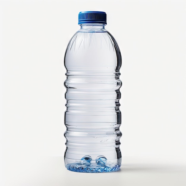 staande doorzichtige plastic waterfles met een dopmodel