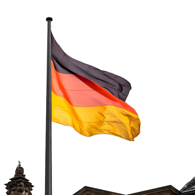 Staatsvlag van Duitsland boven Reichstag