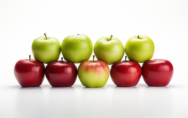 Stack of apples isolated on white background