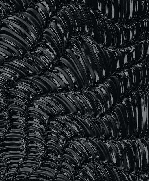 A stack of black plastic cups with a white background