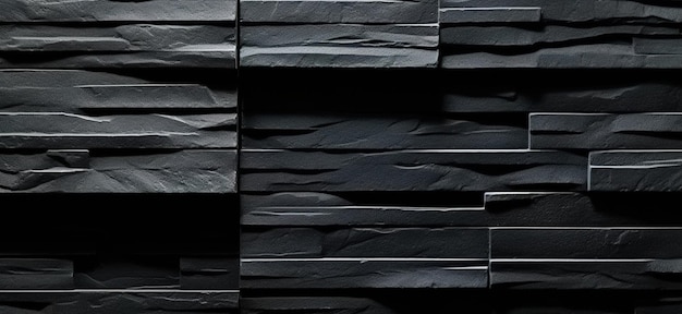 A stack of black plastic material with a black background.