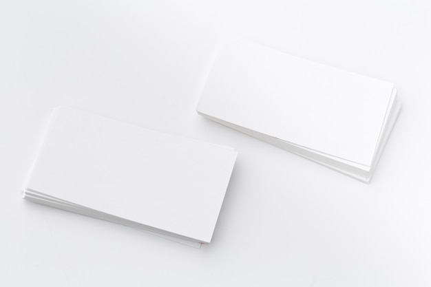 Stack Of Blank White Businesscards 