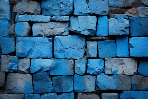 a stack of blue stones with the word  on it