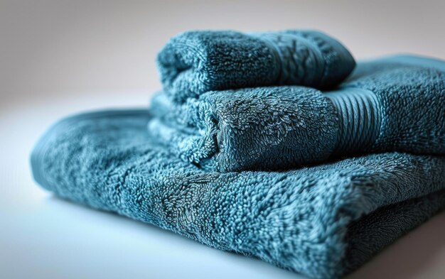 Stack of Blue Towels