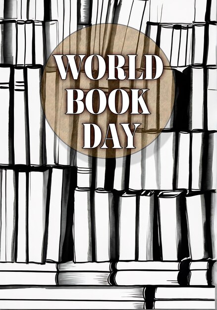 Photo stack of books background world book day