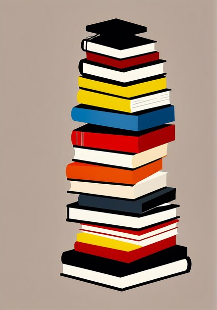 Photo stack of books background world book day