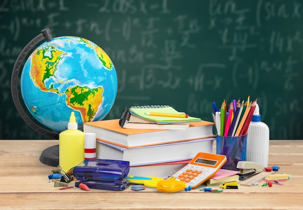 Stack of Books on A Desk for Back to School