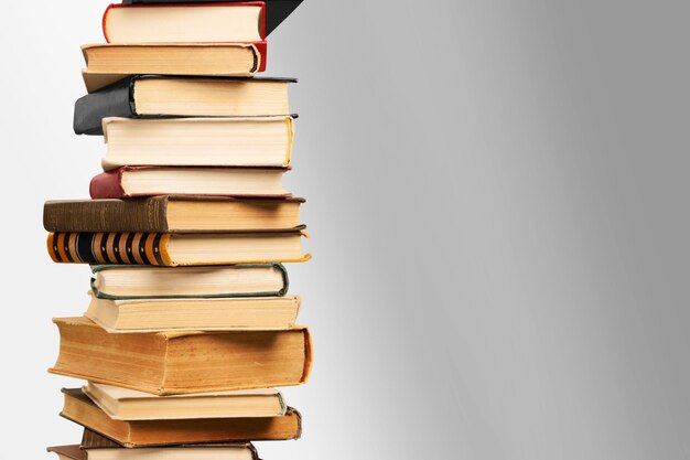 Photo stack of books education and learning background