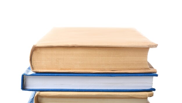 Stack of books isolated