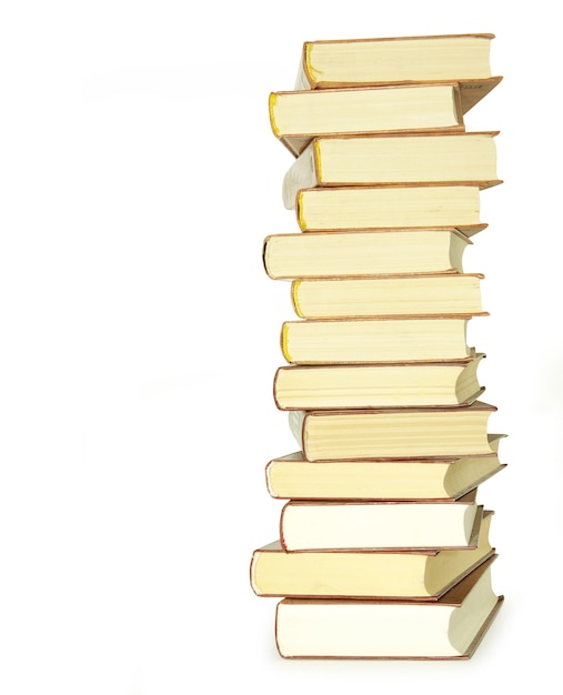 Stack of books isolated