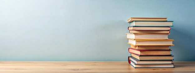 Photo a stack of books on a table with one that says quot the top quot