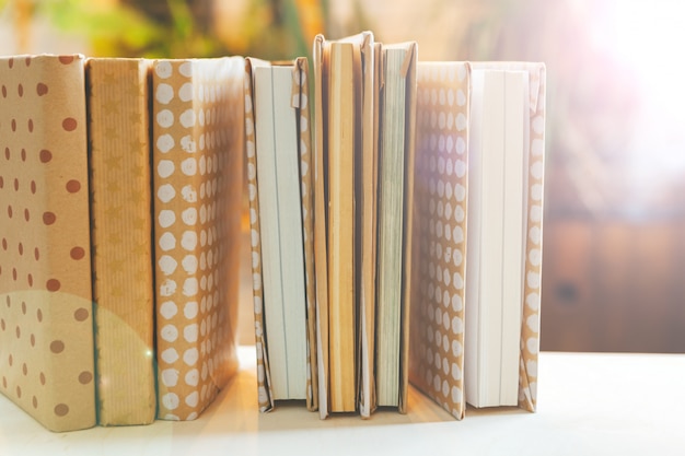 Stack of books on the table