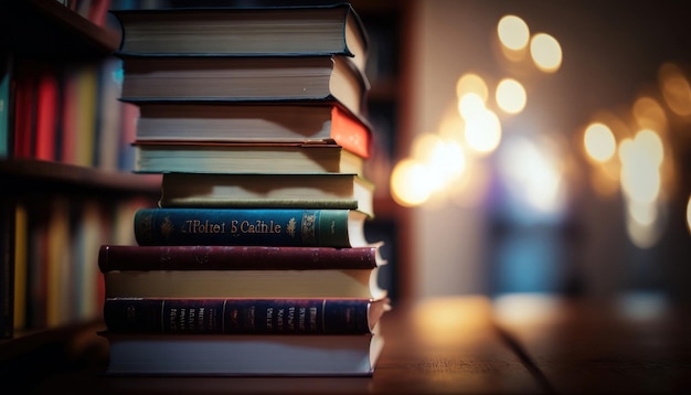 A stack of books with one of the books on the top left and the other one on the right.