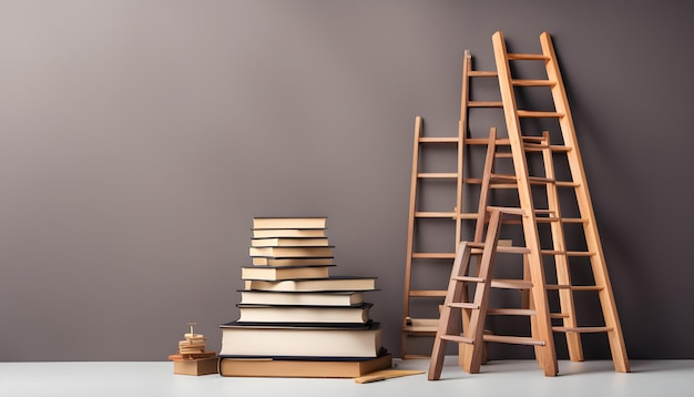 Photo a stack of books with one that says  books  on top