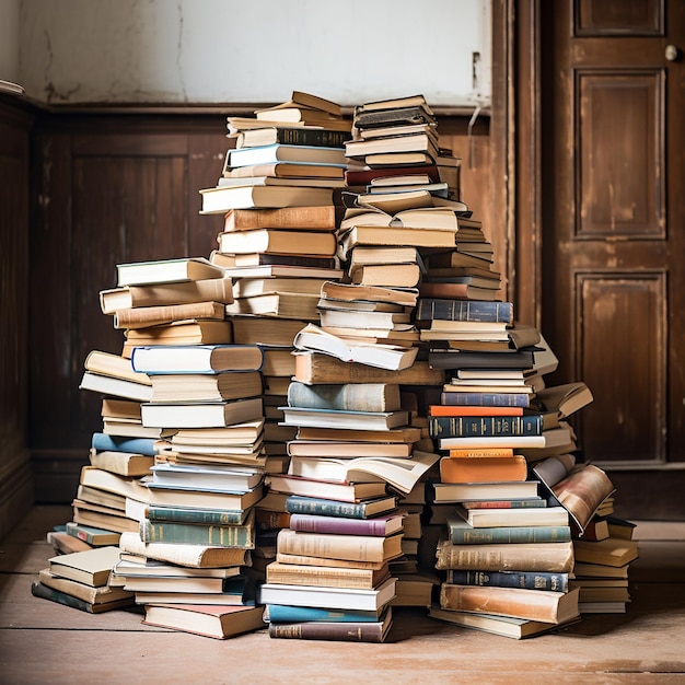 Premium Photo | Stack of books