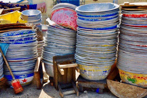 Photo stack of bowls in elmina
