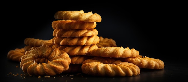 Stack of caramel colored twisted treats