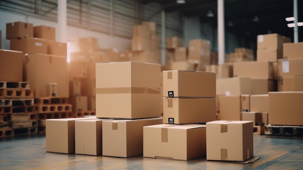 A stack of cardboard boxes with the letters boxes on the bottom