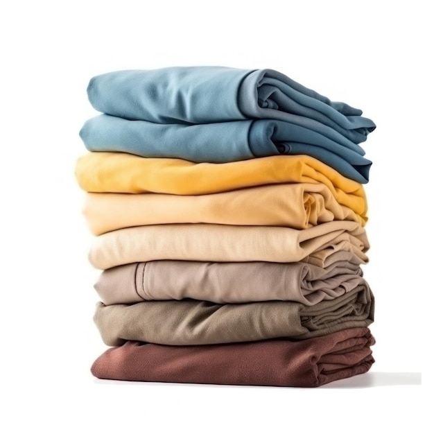 Stack of clothes isolated