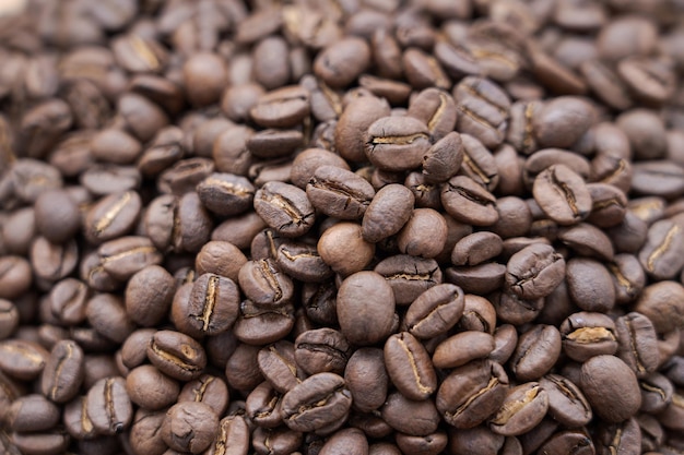 stack of coffee beans vintage background