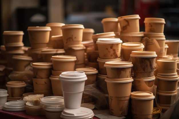 Stack of Coffee Containers