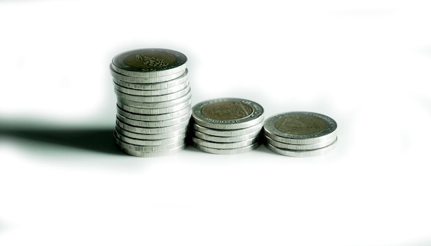 Photo stack coins concept save money