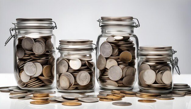 a stack of coins with a silver top that says  coins  on top