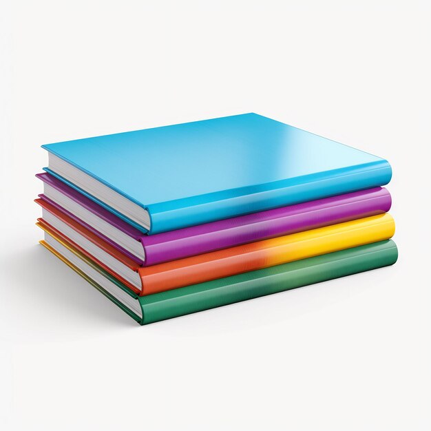 a stack of colorful books with one that says rainbow