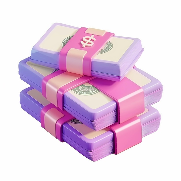 a stack of colorful boxes with a dollar sign on the bottom