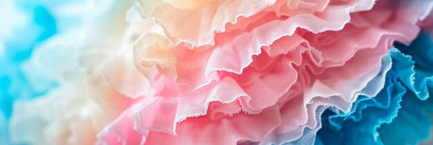 stack of colorful cotton candy cones showcasing their airy texture and pastel hues in exquisite detail Generative AI