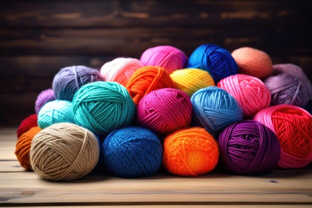 Stack of colorful cotton wool