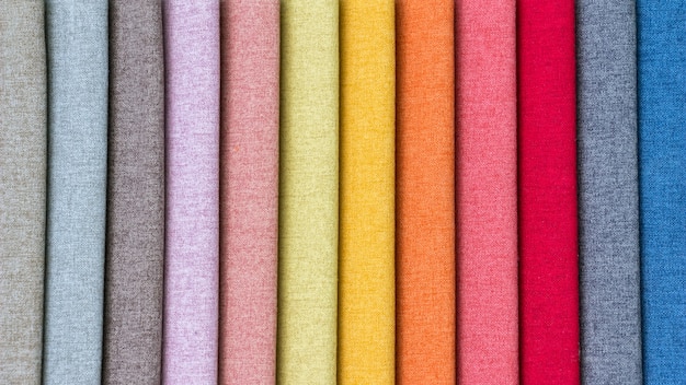 A stack of colorful fabric.