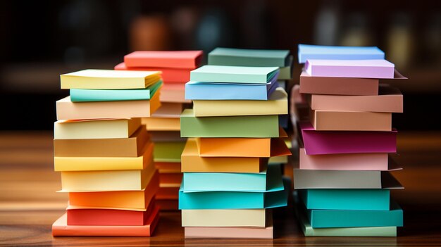 Stack Of Colorful Index Cards For Quick Wallpaper