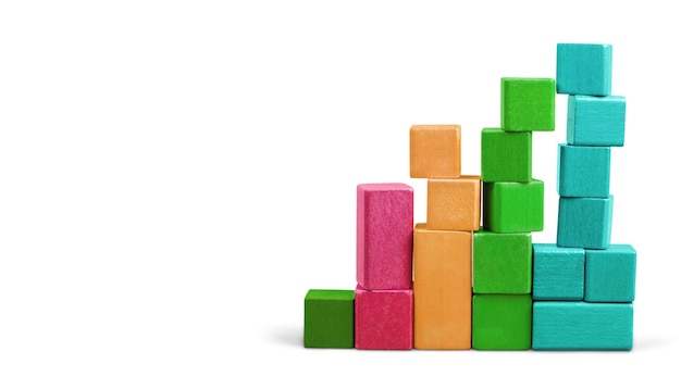 Stack of colorful kid cubes