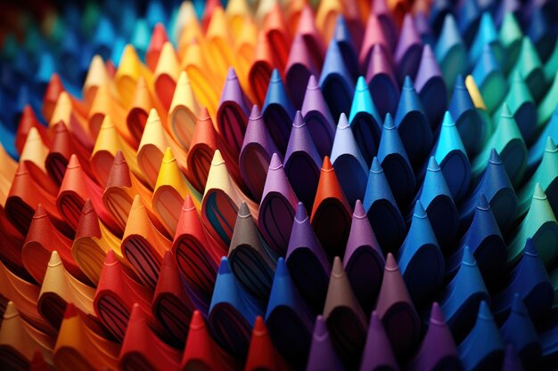 Photo stack of colorful pencils tips art background