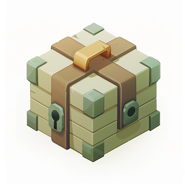 a stack of cubes with a keyhole on the top