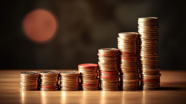 성장 하는 사업 재정 을 묘사 하는 통화 동전 의 어리