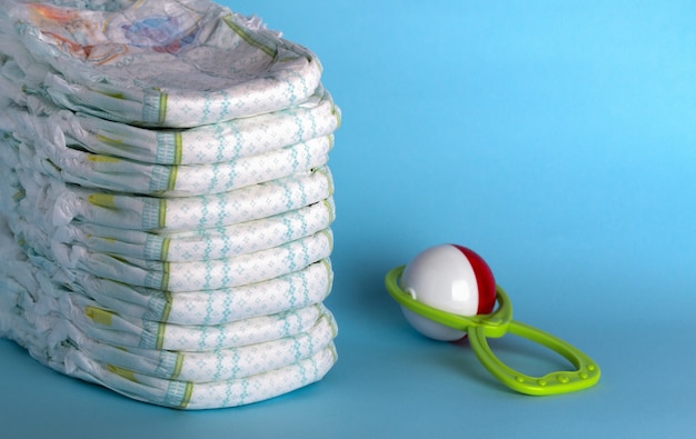 Stack of diapers