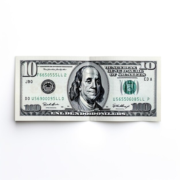 Stack of dollars isolated on a white background 3d render