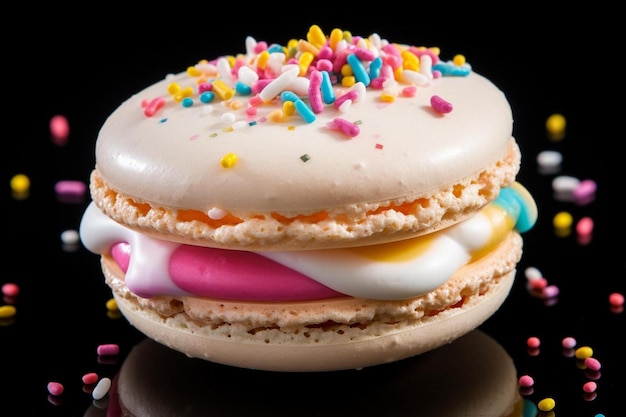 a stack of doughnuts with the words " sprinkles " on top.