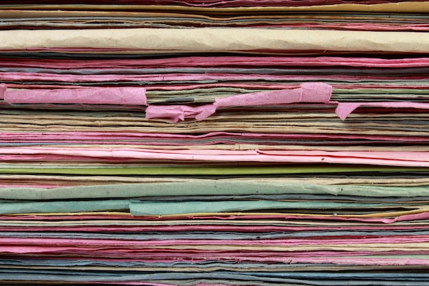 Stack of  file folder close up for background