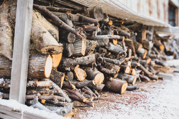 Photo stack of firewood