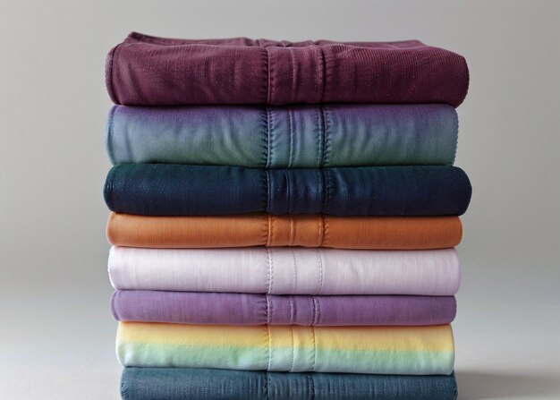 A stack of folded clothes