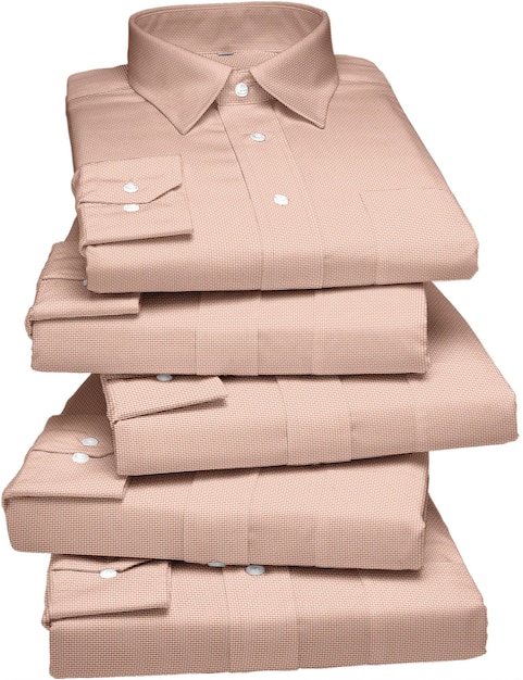 a stack of folded shirts with a white background