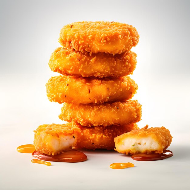 a stack of fried food