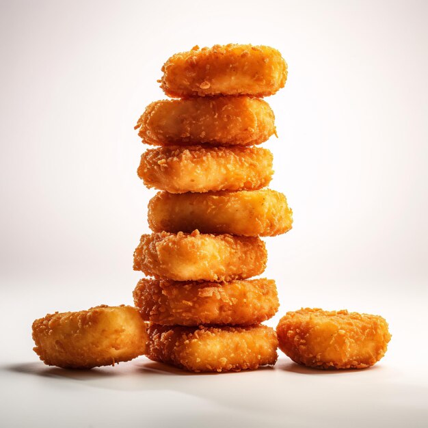 a stack of fried food