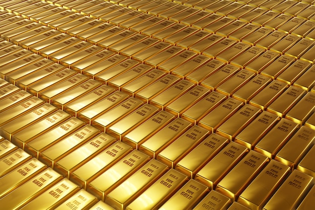 Stack of gold bars